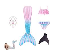 5pcs Cute Clothes With Ocean Sparkle Decoration Glittery Clothing, Ideal For Pool And Sea,O-140
