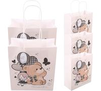 5pcs Cute Dark Style Paper Gift Bags for Small Gifts and Cards | Decorative Cartoon Print, Gift-ready Fold Flat Design, Stable after Unfolding, for Retail and Shower Favors