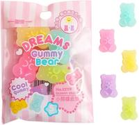 5PCS Cute Erasers - Colorful Gummy Bear Cabochons | Cartoon Bear Pencil Erasers | Animals | Interactive Eraser Pets | Stationery Supplies School Reward