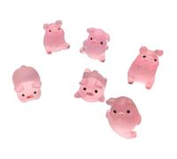 5Pcs Cute Pink Piggy Figures Car Dashboard Ornament Pig Figurine Ornament Resin Cute Pig Desktop Figurine Decoration DIY Crafts for Auto Home Office Desk Collectible Dolls，Collectible Dolls Home Décor