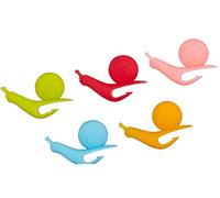 5pcs Cute Snail Shape Silicone Tea Bag Holder Cup Mug Candy Colors Gift Set