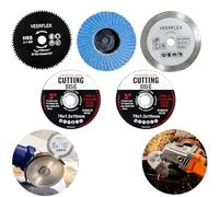 5PCS Cutting Discs, 76mm Metal Angle Grinder Disc for 10mm Bore, Flat Flap Grinding Wheel Milling Tool for Cutting Metal, Stone, Wood, Plastic, Polishing Rough Corners