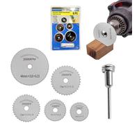 5Pcs Cutting Discs,Rotary Tool Saw disc Blades Set for Drill,mini Circular blade wheel,round cutter diamond attachment with tools joint Shank,Diamond Cutting Wheels for Wood,Plastic, Metal, Stone