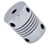 5Pcs D19*L25 Aluminium Flexible Jaw Shaft Coupling 5 8 6.35mm 8mm 10mm CNC Stepper Motor Coupler Encoders Engraving Machine(8-8)