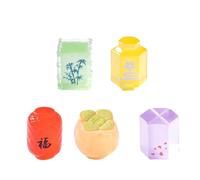 5pcs Dark Miniature Resin Shining Chinese Style Home Decor Office Desk Accessories Decor