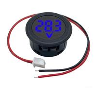 5Pcs DC 4-100V LED Digital Voltmeter Round Panel Meter With Reverse Protection For Car for battery And Industrial Testing(Red)