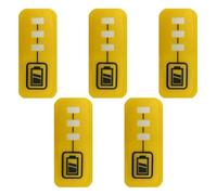 5PCS DCB200 Battery Key Sticker Label for 18V 14.4V Lithium Battery, Compatible with for DEWALT DCB140 DCB182 Models, Yellow Paper Replacement Labels, 34 x 12mm
