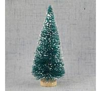 5pcs Decorated small Christmas tree Cedar pine on sisal silk Blue-green gold silver and red mini Christmas tree ornaments-A 5pcs-12.5cm