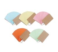 5pcs Decorations Index Cards for Study Notes with Binder Rings | Paper and Metal Build, Pre Punched Sheets, Office Commute Note Taking, Students and Adults