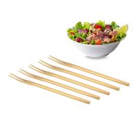 5Pcs Dessert Fork, 5.1" Appetizer Fork Gold Fruit Forks Stainless Steel Tableware Flatware Mini Salad Appetizing Cake Forks, Mirror Finish & Dishwasher Safe