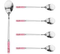 5pcs Dessert Spoon Portable Stainless Steel for Coffee Stirring