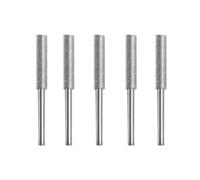 5Pcs Diamond Burr Chainsaw Sharpener 4-5.5mm, Rotary Grinding Stone File for Chain Saw Blade Sharpening & Carving (Silver 4.8mm)