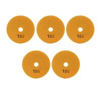 5Pcs Diamond Wet Polishing Pads Kit Soft Grinding Disc Marble Granite Ceramics for Professional Workers (4-inch White Background Water-Grinding disc (150)