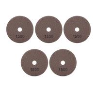 5Pcs Diamond Wet Polishing Pads Kit Soft Grinding Disc Marble Granite Ceramics for Professional Workers (4-inch White Background Water-Grinding disc (1500)