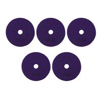 5Pcs Diamond Wet Polishing Pads Kit Soft Grinding Disc Marble Granite Ceramics for Professional Workers (4-inch White Background Water-Grinding disc (800)