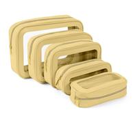 5PCS Diaper Bag Organizer Pouch Set, TSA Approved Toiletry Bag，Clear Waterproof TPU Makeup Bag Set Travel Organizer Bags for Women and Kids