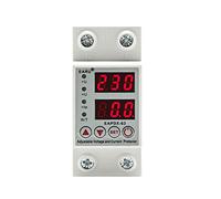 5Pcs Din Rail Dual Display Adjustable Over Voltage Current and Under Protective Device Protector Relay 40A 63A 220V 230V(80a,10 pcs)