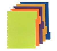 5pcs Discbound Dividers, 11.02x9.06 Inch Letter Size Discbound Notebook Dividers Multicolor Planner Dividers Plastic Binder Index Dividers for Folders Office School Meeting