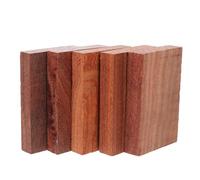 5pcs DIY Carving Blocks for Jewelry Makers, Unfinished Wood | Small Leaf Red Sandalwood, Double Sided Use, Smooth Polished Surface, Vintage Style for Walls and Necklaces