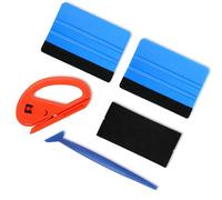 5Pcs DIY Vinyl Wrap Tools Kit, Kitchen Wrap, Wallpaper Smooth Tool, Countertop Wrap, Window Tint, Cabinet Wrap, Peel & Stick Install Tool, Felt Edge Squeegee, Edge Sticker, Utility