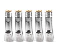 5Pcs DN15 Stainless Steel Flat Nozzle Automatic Pig Drinker, Farm Watering Accessory for Cattle Sheep Pigs, Leak - Resistant Livestock Waterer with Steel Ball Valve for Growing and (68mm)