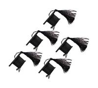 5pcs Doctoral Hair Clip Graduation Hat Barrettes Felt Metal Black | Mini Tassel Headdress, Novelty Decoration for Adults, Party Use, Accessory for Graduation