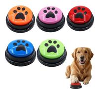 5PCS Dog Buttons Talk Training - Dog Buttons for Communication Pet Training Buzzer,2026 New Voice Recording Button,Recordable TrainingButton,Train Your Dogs To Press Button Funny Gift for Dogs