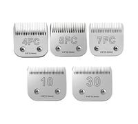 5PCS Dog Grooming Blades Compatible with Andis,Oster A5,Wahl km10 Dog Clippers,Detachable Dog Clipper Replacement Blade for Dog Cat Horse Animal,Size:5PCS -#10+30+4FC+5FC+7FC
