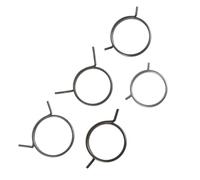 5pcs Door Handle Torsion Return Spring for Mortise Locks | Metal Iron Build, Silver Finish, High Tension Coil, Commercial Repair Use, Resists Corrosion