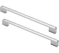 5pcs Door Handles 224mm Hole Center Bright Chrome American Style Zinc Alloy Drawer Cupboard Wardrobe Door Handle Kitchen Hardware Cabinet Pulls
