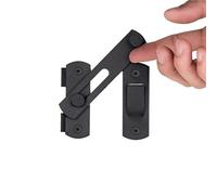 5pcs Door Lock Guard Latch Bolt 180 Degree Stainless Steel Sliding Barn for Window Cabinet Home for Door(Black 4 inch)