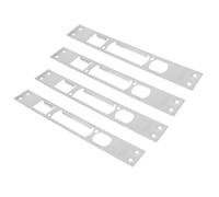 5pcs Door Reinforcement Plate Silver Iron for Entrance House Security | Door Strike Plate, Mortice Lock Cover Plate, Extra Security Fitting, Strong Holding, Silver Finish