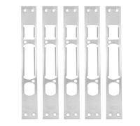 5pcs Door Strike Plate Reinforcement for Entrance Security Iron Silver | Extra Security, Protects Weak Points, Prevents Kick-in, Long Term Durability, Home Invasion Prevention