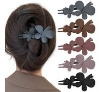 5pcs Double Butterfly Hair Clips Crocodile Clips Hair Large Butterfly Hair Clips Women's Matt Duck Beak Hair Clip Crocodile Hair Pin for Women and Girls