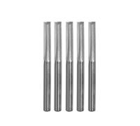 5pcs Double Edged Straight Slot Milling Cutter Set - 5mm, 6mm, 8mm, 10mm Shank - Solid Carbide Two Flute Router Bits(5x5x22x50L)