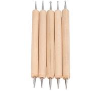 5Pcs Double End Embossing Stylus Set, Stainless Steel Embossing Tools Ball Stylus for Transfer Paper, Nail Art Dotting Tools Pattern Tracing Stylus Scoring Tracing Pen Tools