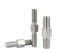 5PCS Double-Ended Threaded Rods M3 M4 M5 M6 M8 M10 304 Stainless Steel Left Right Thread Screws for Home Repair & Maintenance (M6*40)