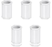 5Pcs Double Female Conduit Adaptor 20mm, PVC White Conduit Adaptor for Conduit Box DIY Project