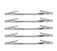 5Pcs Double Head Alligator Clip, Metal Wire Pictures Memo Note Clips, Bendable Sturdy Durable Metal Strong Clip for School Office Wedding Party