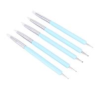 5pcs Double Head Rubber Tip Color Shaping Wipe Out Pen Brush Modeling Dotting Tool Pottery CraftSilicone Clay Sculpting Tools Pottery Tools