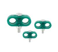 5PCS Double-Hole Nylon Pipe Clamp 8-Shaped Plastic Pipe Holder Secure Fixation Galvanized Stainless Steel Clamp for Tube(Diameter 20mm)