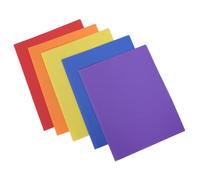 5pcs Double Pocket Folders PP Two Page Layout