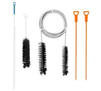 5PCS Drain Unblocker and Cleaner Tool, Flexible Feeding Tube Cleaning Brush Slim Drain Hole Cleaning Tool Hose Pipe Cleaning Brush, Sink Unblocker Brush for Bathroom Shower Kitchen Plug Hole