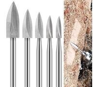 5Pcs Dremel Accessory Set, Diamond Grinding Burr Bits with 1/8 Inch Shank, Dremel Bits for Stone, Glass, Ceramics, Carving, Grinding, Polishing, Engraving, Includes Sanding Bits for Precision Work