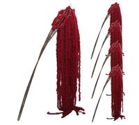 5Pcs Dried Amaranthus Hanging Flowers Real Preserved Amaranthus Hanging Wedding Flowers - 51" Flower Bleached White Dried for Wedding Arch