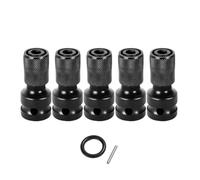5pcs Drill Socket Adapter 0.5 Inches Square Drives to 1/4 Inches Hexagonal Shanks for Impacts Wrenches & Screwdriver Bit Conversion Drill Socket Adapter