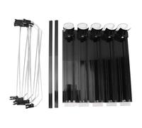 5Pcs Drink Organizer for Fridge, Self Pushing Soda Can Dispenser, Automatic Pusher Glide System for Beer Pop Can Water Bottle, Adjustable Dividers with Lock Release Mechanism for E (Black)