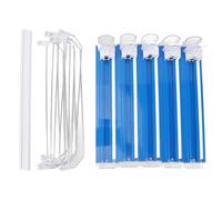 5Pcs Drink Organizer for Fridge, Self Pushing Soda Can Dispenser, Automatic Pusher Glide System for Beer Pop Can Water Bottle, Adjustable Dividers with Lock Release Mechanism for E (Blue)