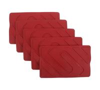 5pcs Driver Side Mat Repair Patch for Car Foot Pedals, PVC Red | Easy Install, Universal Fit, Heel Wear Repair, Extends Mat Life, Floor Carpet Patch for Vehicle
