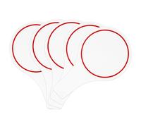 5Pcs Dry Erase Answer Paddle, Blank Score Boards Single Sided Handheld Dry Erase Board with Handle Quick Response Mini White Board for Teacher Student Teaching Props Bidding Paddles 15×25cm